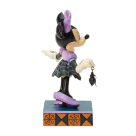 Minnie "Web-Tastic Halloween" H16,5cm Jim Shore 6017939 , op voorraad.