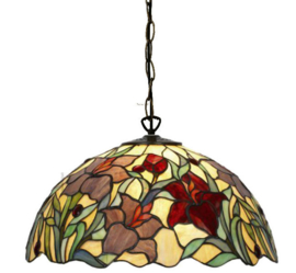 YT22 * Hanglamp Tiffany Ø40cm Red Lilly