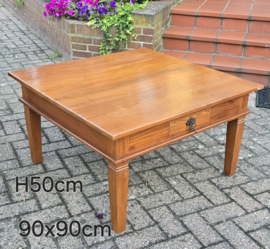 Salontafel 90x90cm Massief teakhout