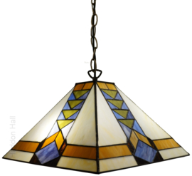 7855 ' Hanglamp Tiffany 37x37cm Pyramide