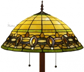 5804 9454 *Vloerlamp Tiffany H165cm Ø51cm   Ronde Voet   Olive laatste exemplaren