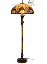 7891  Vloerlamp Staandelamp H164cm met Tiffany kap Ø50cm Blossom '