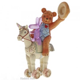 Heigh Ho Squeaky - Button & Squeaky on Unicorn H17,5cm Jim Shore 6005129