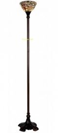 9111 * Vloerlamp H175cm met Tiffany kap Ø26cm  Garden Dragonfly