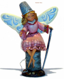 Sewing Fairy   11 cm  JIM SHORE 4014978 uit 2009 , retired , zonder doos