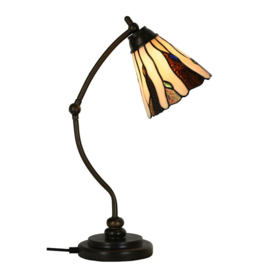 6318 * Bureaulamp H51cm met Tiffany kap Ø13cm Delta