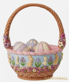 19th Annual Easter Basket H21cm Jim Shore 6012585 , retired .