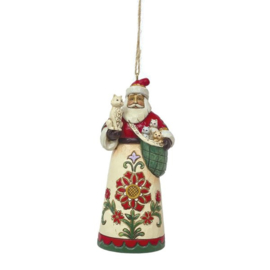 Santa Holding Cat & Kittens Ornament H11cm Jim Shore 6011495 *