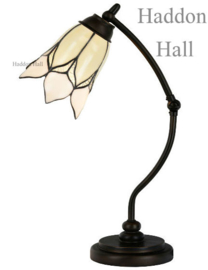 8100 * Bureaulamp H50cm met Tiffany kap Ø16cm Lovely Flower White