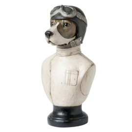 Hond Bust H51cm Vliegenier Piloot Pilot , laatste exemplaren.