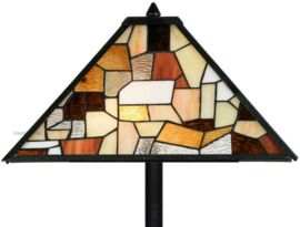 7978 * Vloerlamp Zwart H164cm met Tiffany kap 43x43cm Falling Water