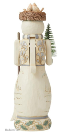 White Woodland Snowman Nutcracker H26,5cm Jim Shore 6008863 retired *