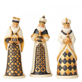 "Black & Gold " Nativity 7-delig  H27cm Jim Shore Kerststal Kerstgroep. uitverkocht