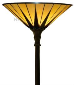 TG08 FL395  Vloerlamp Uplight H172cm met Tiffany kap Ø42cm Dark Star