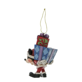 Mickey with Gifts on his BackOrnament  H10cm Jim Shore 6017547