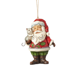 Santa with Cat Ornament * H10cm Jim Shore 4058824 Retired