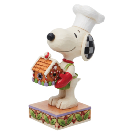 Christmas Creation Snoopy with Gingerbread House Pers. Pose * 13cm Jim Shore 6013045 peanuts