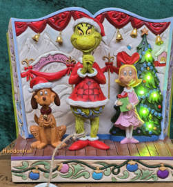 Grinch LED Storybook H 16cm Jim Shore 6017056FE , gesigneerd en genummerd
