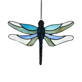 8112 * Raamhanger Tiffany B28cm Dragonfly Brilliance