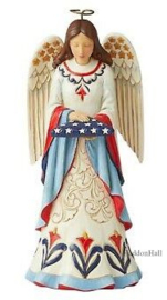 Angel Holding Folded Flag * H18cm JIm Shore 6006440  retired