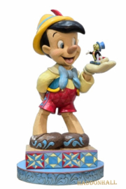 Pinocchio with Jiminy Big Fig H37cm!+ BASE COLOR Ø22cm   JimShore 6016348