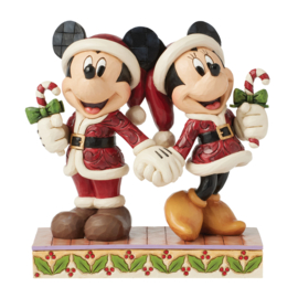 Mickey & Minnie  "Candy Cane Christmas" H15,5cm Jim Shore 6016882