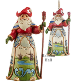 Dutch Traditions - Set van 2 Jim Shore Nederlandse Santa's  kerstmannen , SUPERAANBIEDING *