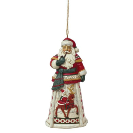 Set van 6 Jim Shore Santa Hanging Ornament retired