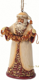 Ivory Gold Santa Ornament H11cm Jim Shore 4027847 * Retired