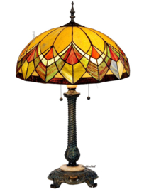 7891 Tafellamp H75cm met Tiffany kap Ø50cm Blossom