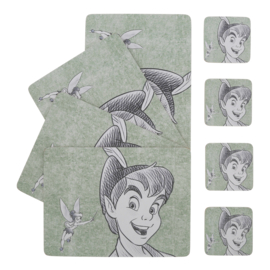 Peter Pan - Set van 4 Placemats 21,5x29cm en 4 onderzetters - Enchanting Disney