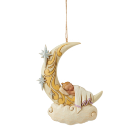 Baby Sleeping on Moon Ornament H9cm Jim Shore 6011677 * Retired