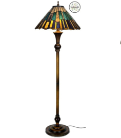 8435 Vloerlamp Staandelamp H164cm met Tiffany kap Ø50cm Styled Flower