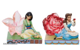 Mulan with Cherry Blossom & Belle with Rose - Set van 2 Jim Shore beelden, laatste sets