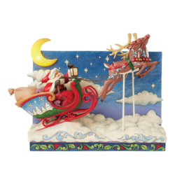 Santa Musical LED Sleigh "St. Nicholas is on His Way" Jim Shore 6017012