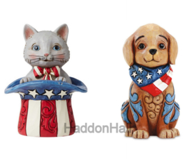 Patriotic Kitten & Puppy Set van 2 retired figurines aanbieding *