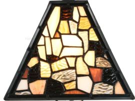 7791 ' Hanglamp Zwart B90cm met 3 Tiffany kappen 21x21cm Falling Water