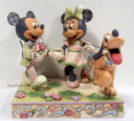 Mickey, Minnie & Pluto H 10cm Jim Shore 6010101 retired * aanbieding.