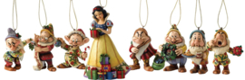 Set van 8 Hanging Ornaments  Snow White & 7 Dwarfs  Sneeuwwitje