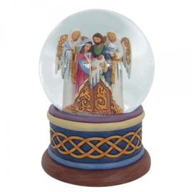 "Nativity Waterball" H13,5cm Jim Shore 4058801 Sneeuwbal Heilige familie Kerstgroep
