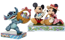 Mickey & Minnie en Stitch Easter - Set van 2 Jim Shore beelden * superaanbieding