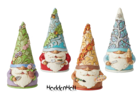 An Artist for All Seasons - Set van 4 Jim Shore Gnomes - Spring  Summer Fall Winter retired *