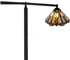 9113  Vloerlamp H165cm met Tiffany kap Ø25cm Durban
