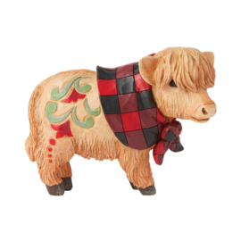 Highland Glen Pint Calf "Moo - Ti - Ful Christmas" H13cm Jim Shore 6017041