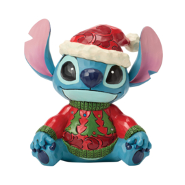 Stitch LED "Feeling Jolly and Little Naughty H17,5cm  + BASE COLOR Ø16cm Jim Shore 6018714 PREORDER