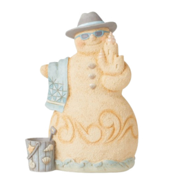 Coastal Snowman with beach Towel H17cm Jim Shore 6010807 retired *