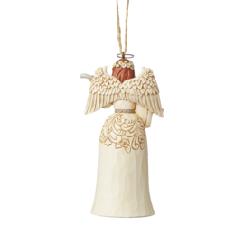 White Woodland Nativity Angel Ornament H11cm Jim Shore 6004176 , retired, laatste exemplaren