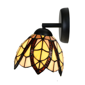 8119 *Wandlamp Spot met Tiffany kap Ø15cm Flow Souplesse