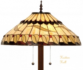 5542-9454 Vloerlamp Bruin met Tiffany kap Ø51cm Tabacco