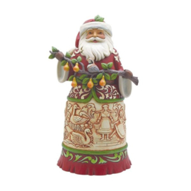 Santa 12 Days of Christmas "Partridge in a Pear Tree" H24cm Jim Shore 6013135 aanbieding *